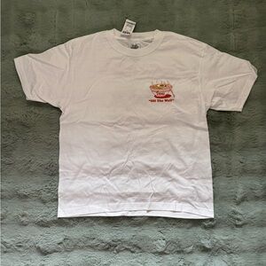 Vans White Tee with Red and Orange Ramen Graphic